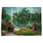 ファンゴッホガーデンインモンマルトル恋人と ラージペーパーバッグ (正面)