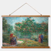 ファンゴッホガーデンインモンマルトル恋人と 吊り下げ型タペストリー (正面)