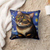 ファンゴッホキャットナイトアンドデイ クッション (ブランケット)