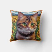 ファンゴッホキャットナイトアンドデイ クッション (裏面)