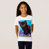 ファンゴッホキャット&フラワーズ Tシャツ (正面フル)