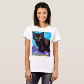ファンゴッホキャット&フラワーズ Tシャツ (正面フル)
