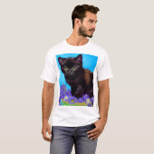 ファンゴッホキャット&フラワーズ Tシャツ (正面フル)