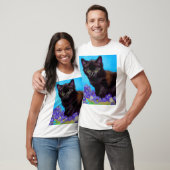 ファンゴッホキャット&フラワーズ Tシャツ (ユニセックス)
