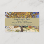 ファンゴッホクラシックの絵を描桑の木 名刺 (裏面)