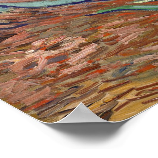 ファンゴッホクラシックズ絵を描アイリスズフローラ植物学 ポスター (角)