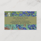 ファンゴッホクラシックズ絵を描アイリスズフローラ植物学 名刺 (裏面)