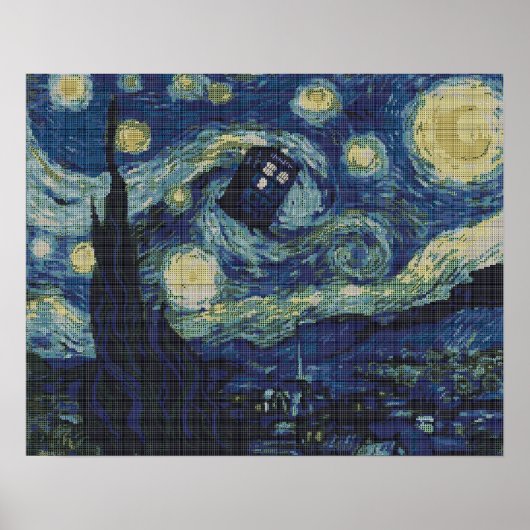 ファンゴッホクロスステッチパターン ポスター (正面)