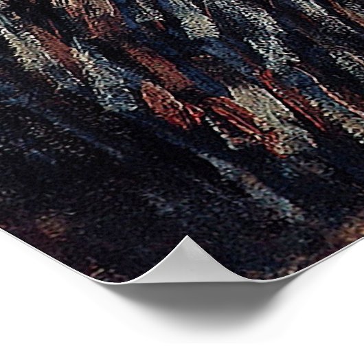 ファンゴッホグレーハットと自己感じの肖像 ポスター (角)