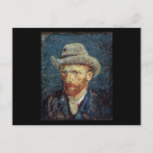 ファンゴッホグレーハットと自己感じの肖像 ポストカード (正面)