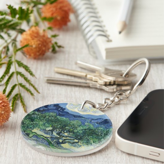 ファンゴッホザオリーブの木の風景絵画ズ キーホルダー (正面右)