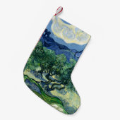 ファンゴッホザオリーブの木の風景絵画ズ スモールクリスマスストッキング (正面 (吊り時))