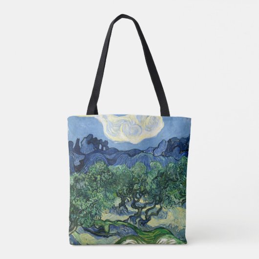ファンゴッホザオリーブの木の風景絵画ズ トートバッグ (裏面)