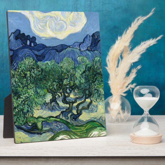 ファンゴッホザオリーブの木の風景絵画ズ フォトプラーク (側面)