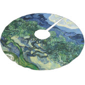 ファンゴッホザオリーブの木の風景絵画ズ ブラッシュドポリエステルツリースカート (アングル)