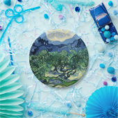 ファンゴッホザオリーブの木の風景絵画ズ ペーパープレート (パーティー)