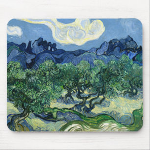 ファンゴッホザオリーブの木の風景絵画ズ マウスパッド