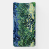ファンゴッホザオリーブの木の風景絵画ズ 横断幕 (縦)