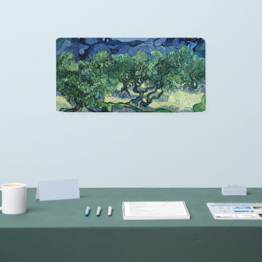 ファンゴッホザオリーブの木の風景絵画ズ 横断幕 (トレードショー)