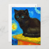 ファンゴッホスタイルスターリーナイトキャット シーズンポストカード (正面/裏面)