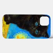 ファンゴッホスタイルスターリーナイトキャット Case-Mate iPhoneケース (裏面 (横))