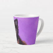 ファンゴッホスタイルパープルキャット カフェラテマグ (右アングル)