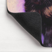 ファンゴッホスタイルパープルキャット マウスパッド (コーナー)