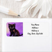 ファンゴッホスタイルパープルキャット ラベル (インサイチュ)