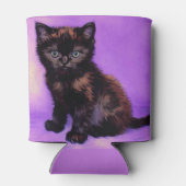 ファンゴッホスタイルパープルキャット 缶クーラー (裏面)