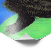 ファンゴッホスタイルブラックキッテン フォトプリント            (角)