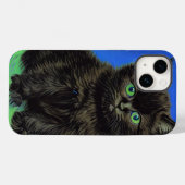 ファンゴッホスタイルブラックキッテン Case-Mate iPhoneケース (裏面 (横))
