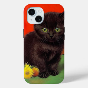 ファンゴッホスタイルブラックキャット iPhone 15ケース