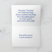 ファンゴッホスタイルブルークリスマス シーズンカード (内部)