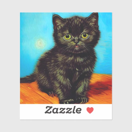 ファンゴッホスタイルプートキッテン シール (シート)