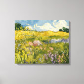 ファンゴッホスタイル油彩野草原画 キャンバスプリント (正面)