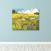 ファンゴッホスタイル油彩野草原画 キャンバスプリント (インサイチュ (ウッドフロア))