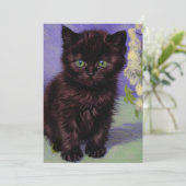 ファンゴッホスタイル猫と白い花 セーブザデート (スタンド正面)