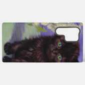 ファンゴッホスタイル猫と白い花 SAMSUNG GALAXYケース (裏面横)