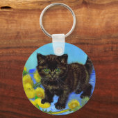 ファンゴッホスタイル猫ひまわり キーホルダー (裏面)