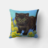 ファンゴッホスタイル猫ひまわり クッション (裏面)