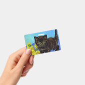 ファンゴッホスタイル猫ひまわり バッジ (手持ち)