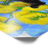 ファンゴッホスタイル猫ひまわり フォトプリント            (角)