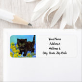 ファンゴッホスタイル猫ひまわり ラベル (インサイチュ)