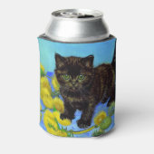 ファンゴッホスタイル猫ひまわり 缶クーラー (缶裏面)