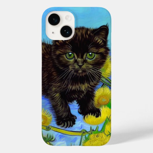 ファンゴッホスタイル猫ひまわり Case-Mate iPhoneケース (裏面)