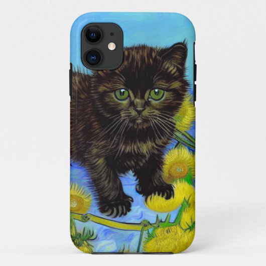 ファンゴッホスタイル猫ひまわり Case-Mate iPhoneケース (裏面)