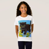 ファンゴッホスタイル猫ひまわり Tシャツ (正面フル)