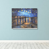 ファンゴッホスタリーナイトオーネオイルペインティング キャンバスプリント (インサイチュ (ウッドフロア))