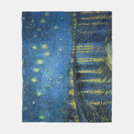 ファンゴッホスタリーナイトオーネ フリースブランケット