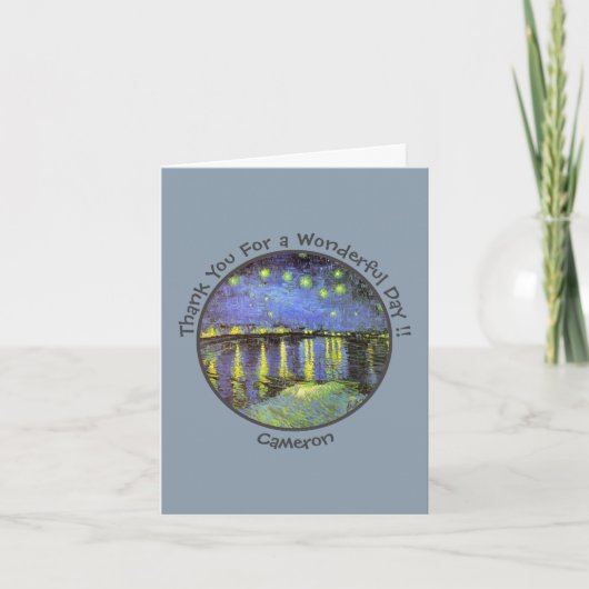 ファンゴッホスタリーナイトオーバーザローネパーティーアイテム サンキューカード (正面)